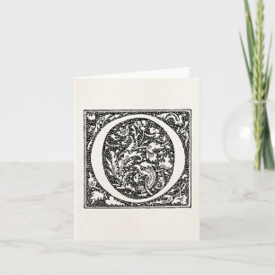 Cartão De Notas Vintage - Letra O Monograma - Iniciais de Pergamin