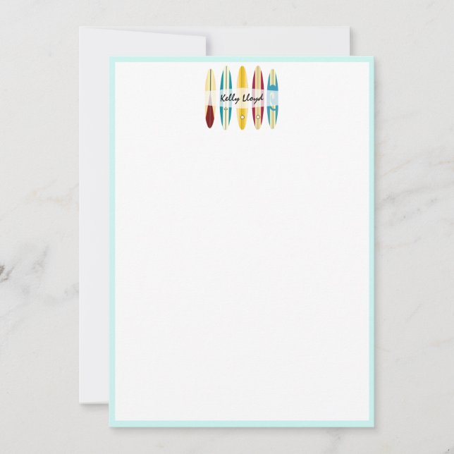 Cartão De Notas Vintage Longboards (Frente)