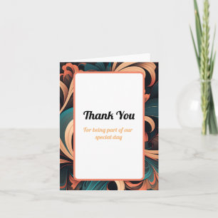 Cartão De Notas Vintage Retro Floral Obrigado