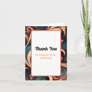 Cartão De Notas Vintage Retro Floral Obrigado