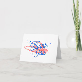 Cartão De Notas Vintage Swallow de Script Retroativo Azul