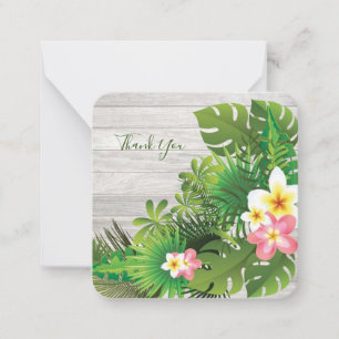 Cartão De Notas Vintage Tropical Hawaii Obrigado