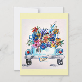 Cartão De Notas Vintage Truck Greeting Card