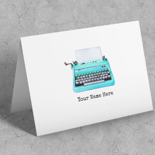Cartão De Notas Vintage Typewrite Personalised Academic Retro