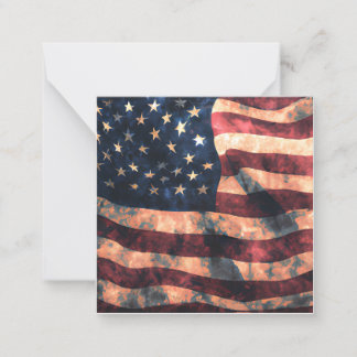 Cartão De Notas Vintage USA Flag Graphic