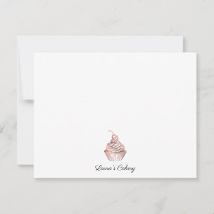 Cartão De Notas Vintagem russa da padaria do Cupcake Cakes & Sweet
