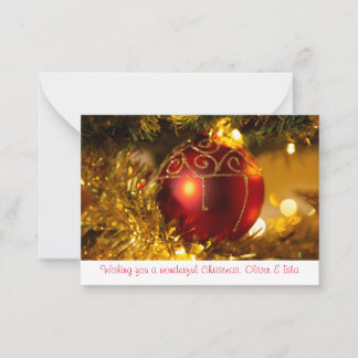 Cartão De Notas Vintagem tradicional de ouro vermelho