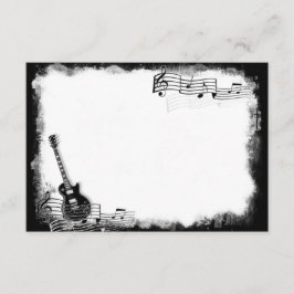 Cartão De Notas Violão Elétrico Funky Flat Obrigado Nota