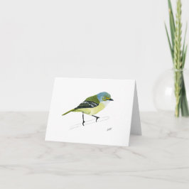 Cartão De Notas Vireo de olhos brancos