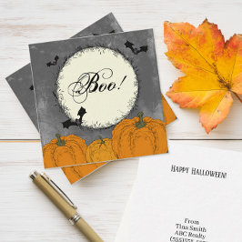 Cartão De Notas Visita Personalizada de Halloween para o Cliente