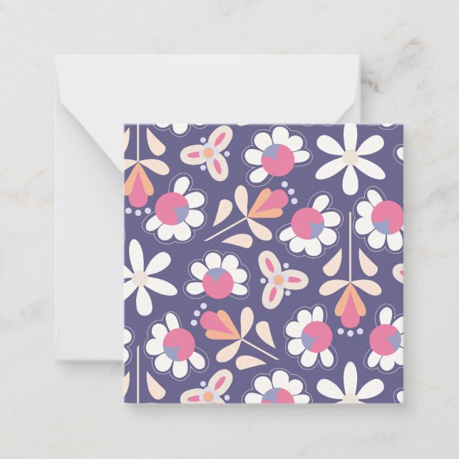 Cartão De Notas Visitas em um Fundo Roxo (Frente)