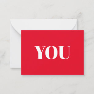 Cartão De Notas Você, Amor, Feliz dia de os namorados, Branco Ver