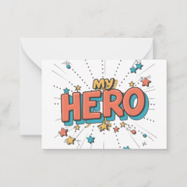 Cartão De Notas Você é meu herói