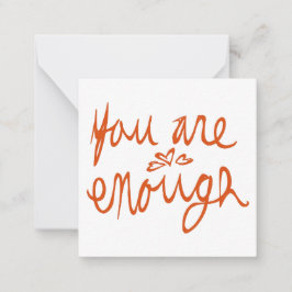 Cartão De Notas Você É O Suficiente Namorados