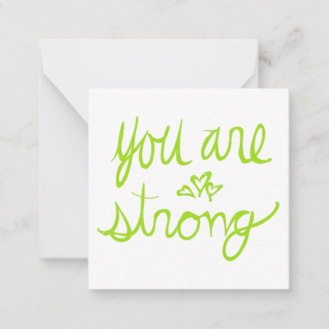 Cartão De Notas Você É Um Forte Namorados (Frente)