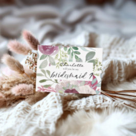 Cartão De Notas Você Será Minha Bridesmaid Boho Floral Watercolor