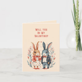 Cartão De Notas Você Será O Meu Casal De Coelho Namorados?