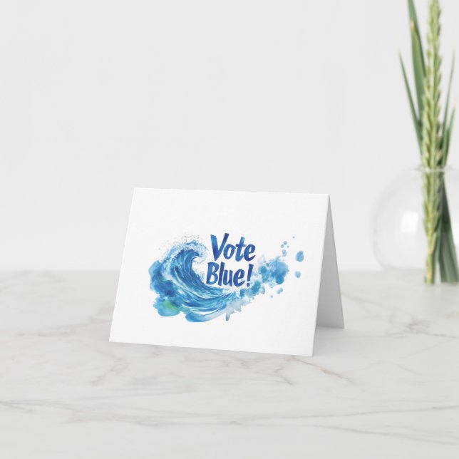 Cartão De Notas Vote Blue! (Frente)