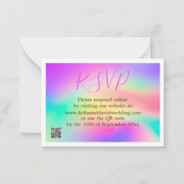 Cartão De Notas VP Moderno de RSVP de Gravação Multicoloração do C