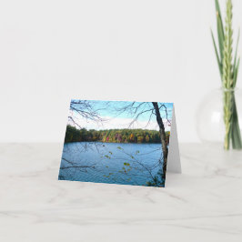 Cartão De Notas Walden Pond no outono