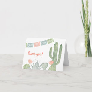 Cartão De Notas Watercolor Cactus Obrigado A Notar Placas