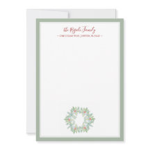 Watercolor Christmas Wreath Housearming Gift