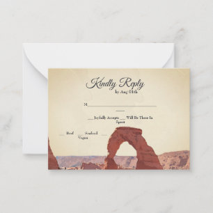 Cartão De Notas Watercolor Moab Arches Park Utah RSVP Card