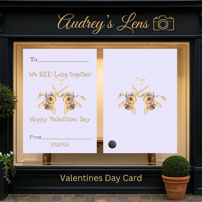 Cartão De Notas "We BEE long together" Classroom Valentine Card (Criador carregado)