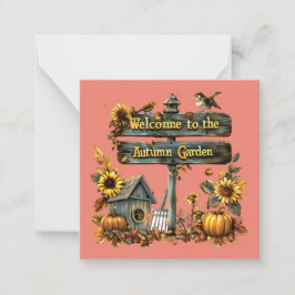 Cartão De Notas Welcome to Automn