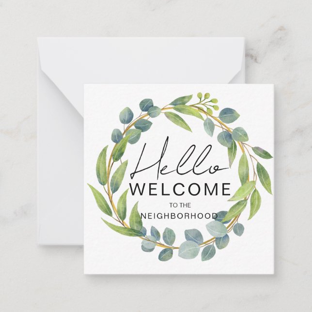 Cartão De Notas Welcome to the Neighborhood Card – New Home Greeti (Frente)
