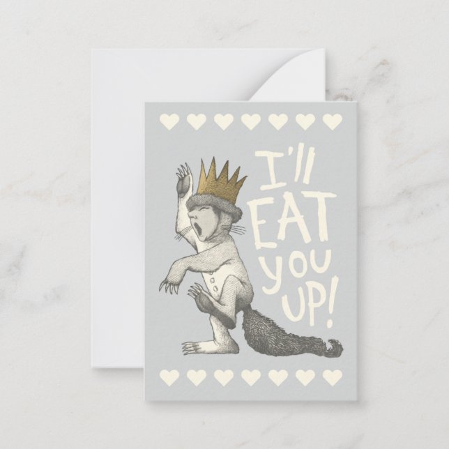 Cartão De Notas Where The Wild Things Are Valentine Photo (Frente)
