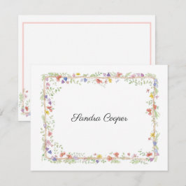 Cartão De Notas Whimsical Possui Uma Pessoa Na Sua Mesa