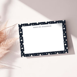 Cartão De Notas White Stars preto Monograma