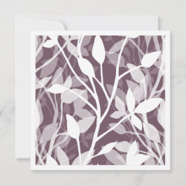 Cartão De Notas Wild Garden Mist white botanical foliage plum