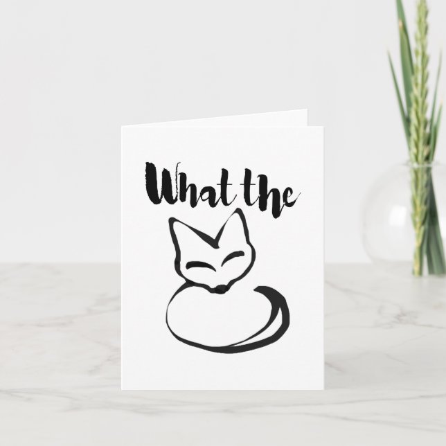 Cartão De Notas Wildly Punny — What the Fox? Minimalist Pun Art (Frente)
