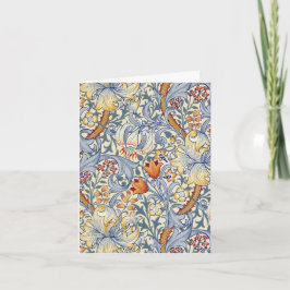 Cartão De Notas William Morris Gold Lily Folded Note Card