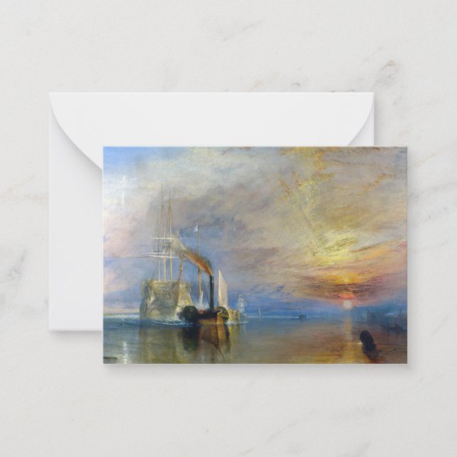 Cartão De Notas William Turner - O Fighting Temeraire (Frente)