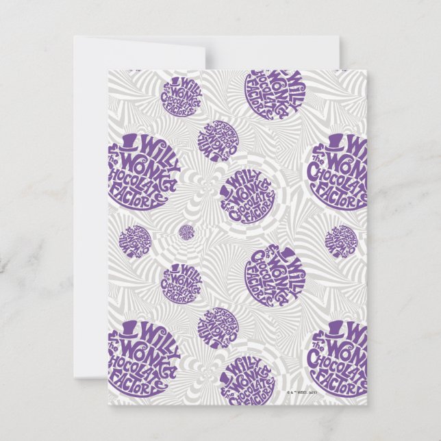 Cartão De Notas Willy Wonka Logo Psychedelic Graphic (Frente)