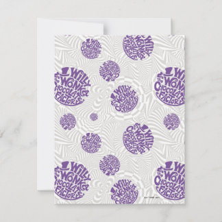 Cartão De Notas Willy Wonka Logo Psychedelic Graphic