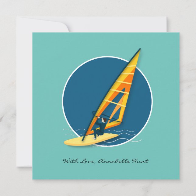 Cartão De Notas Windsurfing (Frente)