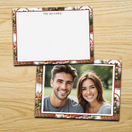 Cartão De Notas Winter Basket Photo Note Card
