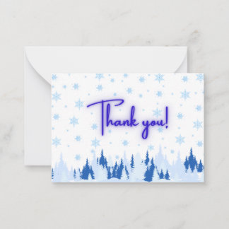 Cartão De Notas Winter Wonderland Thank You Card