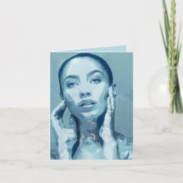 Cartão De Notas "Woman in Blue"