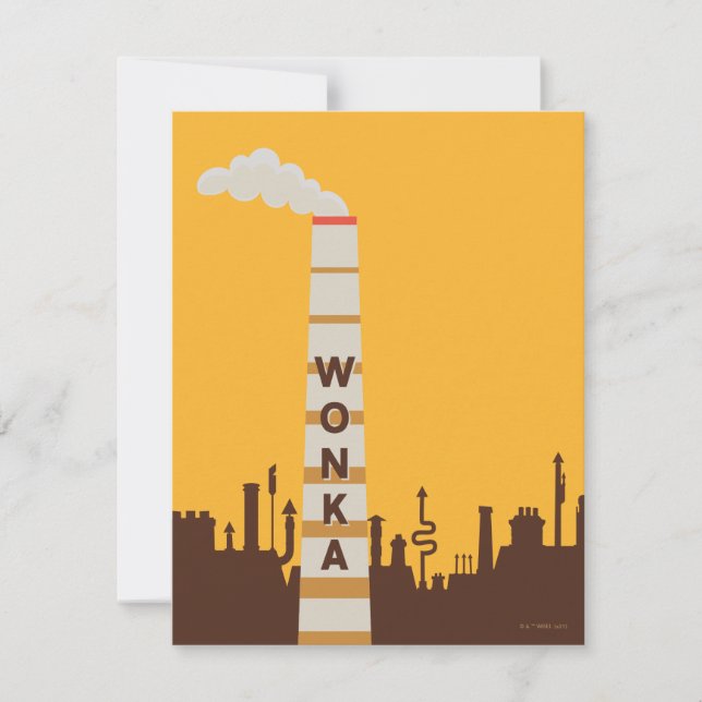 Cartão De Notas Wonka Factory Silhouette (Frente)