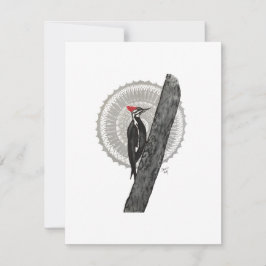 Cartão De Notas Woodpecker Mandala