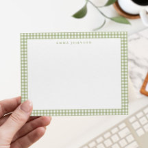 Xadrez/Gingham Verde Sage Minimalista