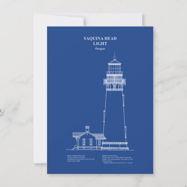 Cartão De Notas Yaquina Head Lighthouse - Oregon - AD (Frente)