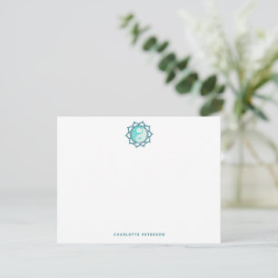 Cartão De Notas Yin Yang Lotus Flower Mandala - Nome da Ilustraç