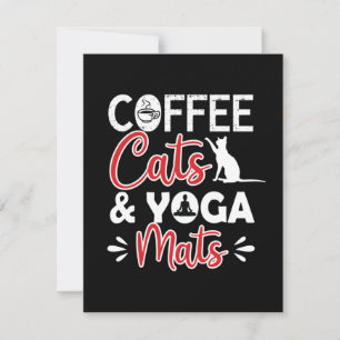 Cartão De Notas Yoga Lover Café Gato E Yoga Mats