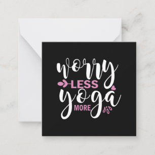 Cartão De Notas Yoga Lover Preocupar menos ioga mais
